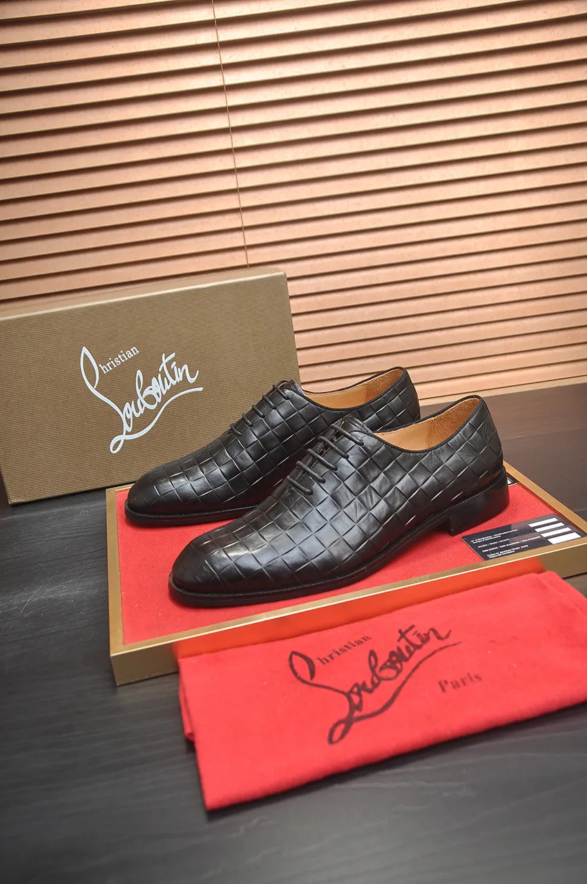 Men's shoes 💰620💶 [Chrstian Loubotin] Red-soled shoes 💋Original mold opening, the highest version on the market, purely handmade ➕Imported cowhide uppers, first-layer water-dyed cowhide lining! Original EU high-gloss outsole. 38 to 45 (45 customized)